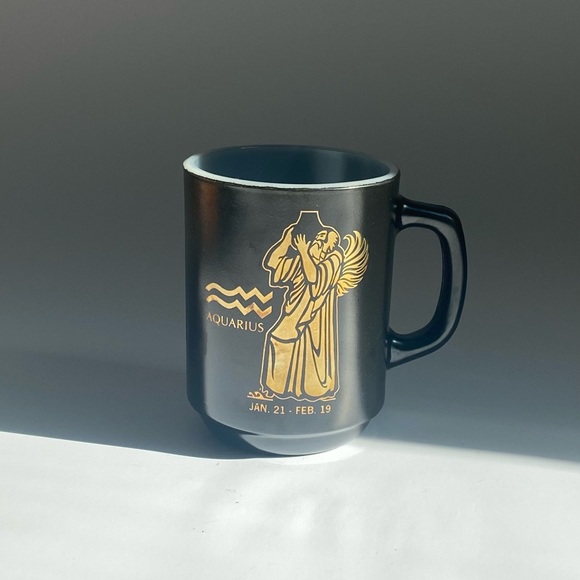 Anchor Hocking Dining Vintage Anchor Hocking Zodiac Milk Glass Mug